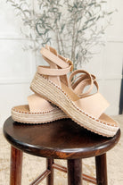 Sandy Heights Platform Sandals in Blush - Charming Charlie