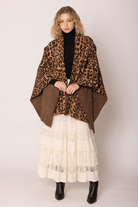 Leopard Knit Ruana with Shoulder Strap - Charming Charlie
