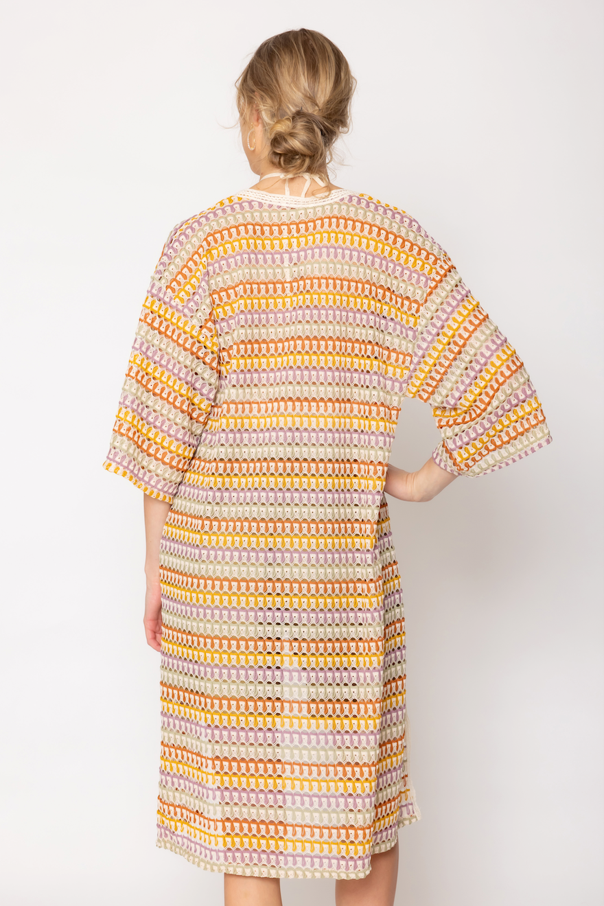 Stripe Crochet Cardigan - Charming Charlie