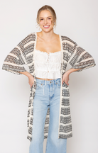 Stripe Crochet Cardigan - Charming Charlie