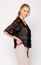 Lace Tie Front Short Cardigan - Charming Charlie
