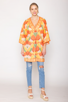 Geometric Print Poncho - Charming Charlie