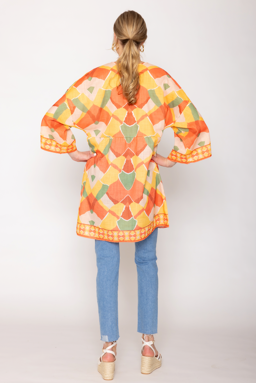 Geometric Print Poncho - Charming Charlie