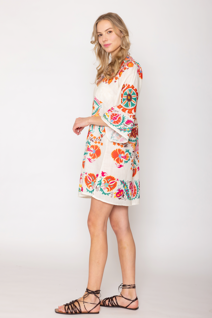 Floral Boho Print Poncho - Charming Charlie