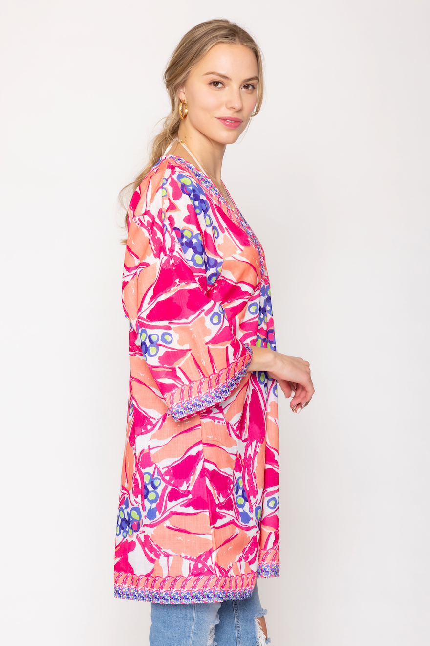 Tropical Print Poncho - Charming Charlie