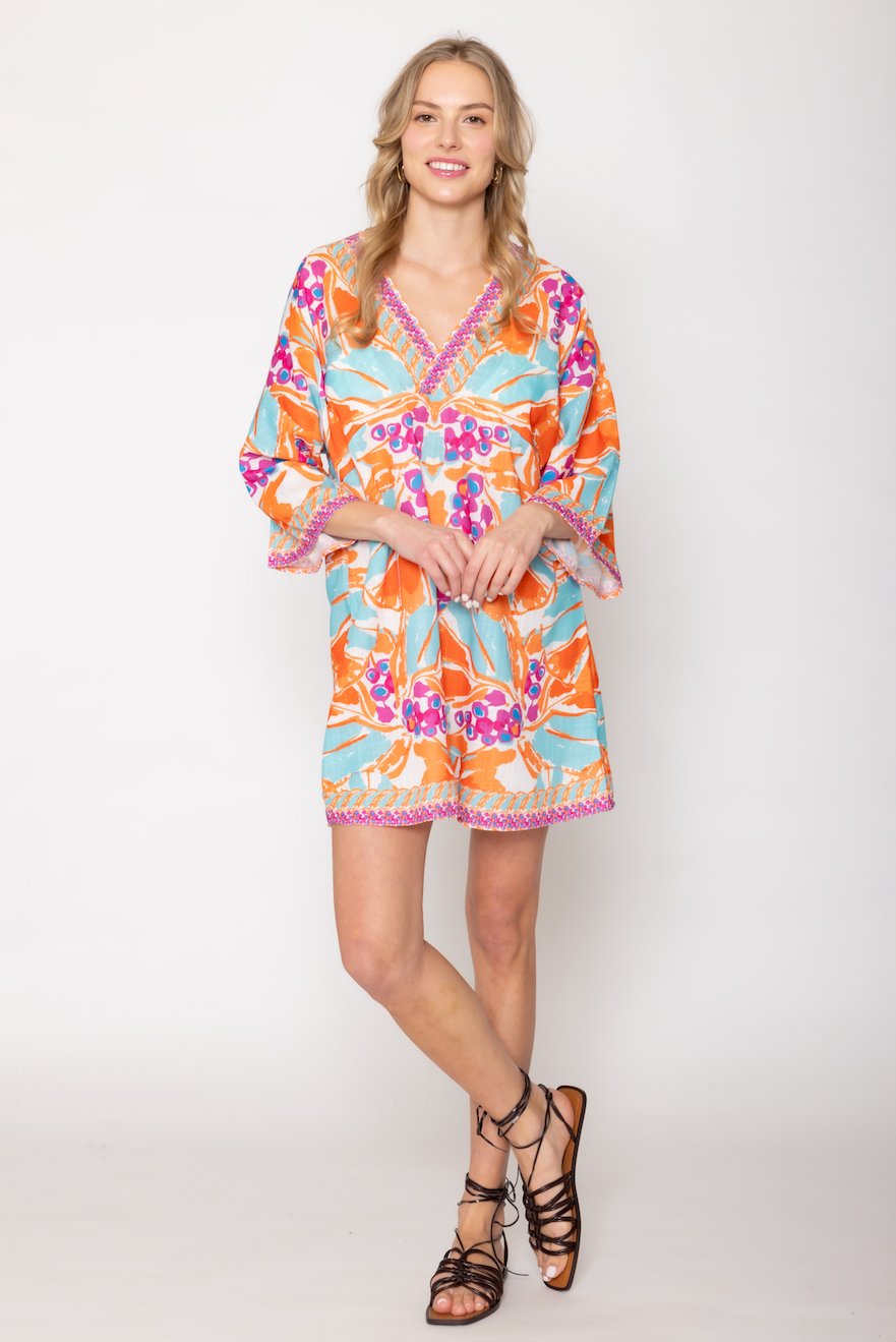 Tropical Print Poncho - Charming Charlie