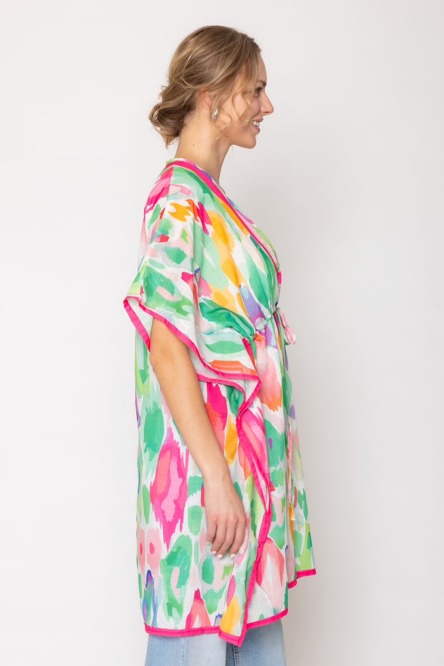 Watercolor Print Poncho - Charming Charlie
