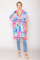 Watercolor Print Poncho - Charming Charlie