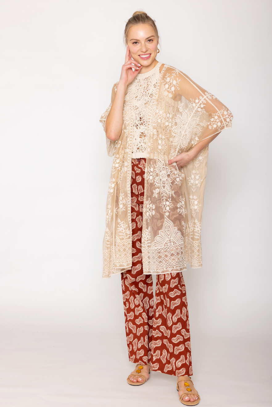 Flower Lace Kimono - Charming Charlie