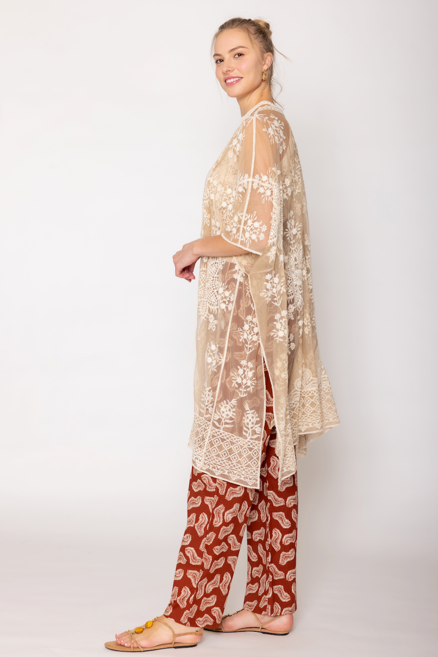 Flower Lace Kimono - Charming Charlie