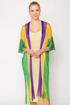 Two Tone Lurex Kimono - Charming Charlie