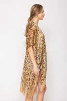 Leopard Lurex Kimono - Charming Charlie