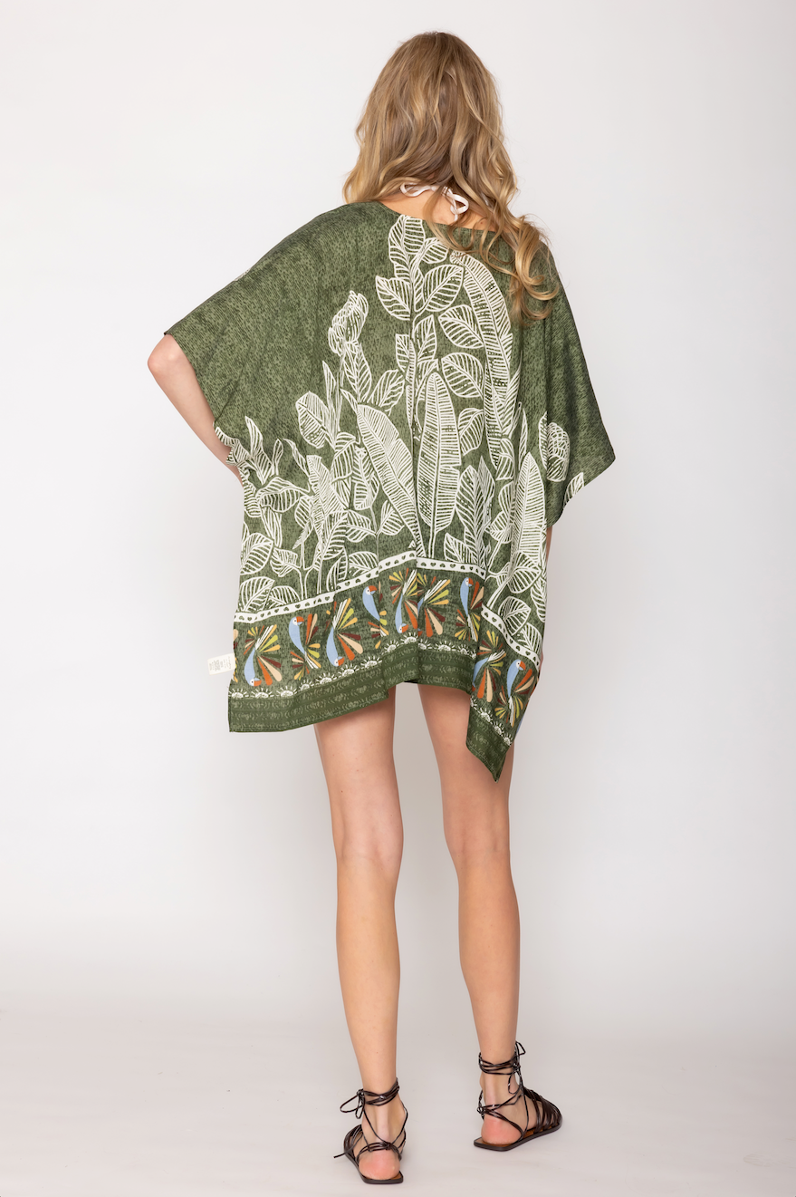 Leaf Print Poncho - Charming Charlie