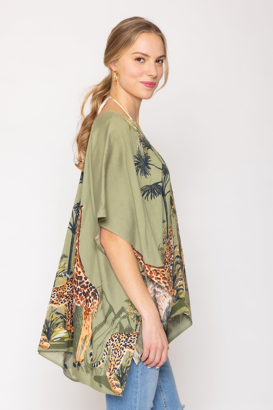 Animal Print Poncho - Charming Charlie