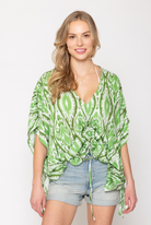 Cinch Front Ikat Poncho - Charming Charlie