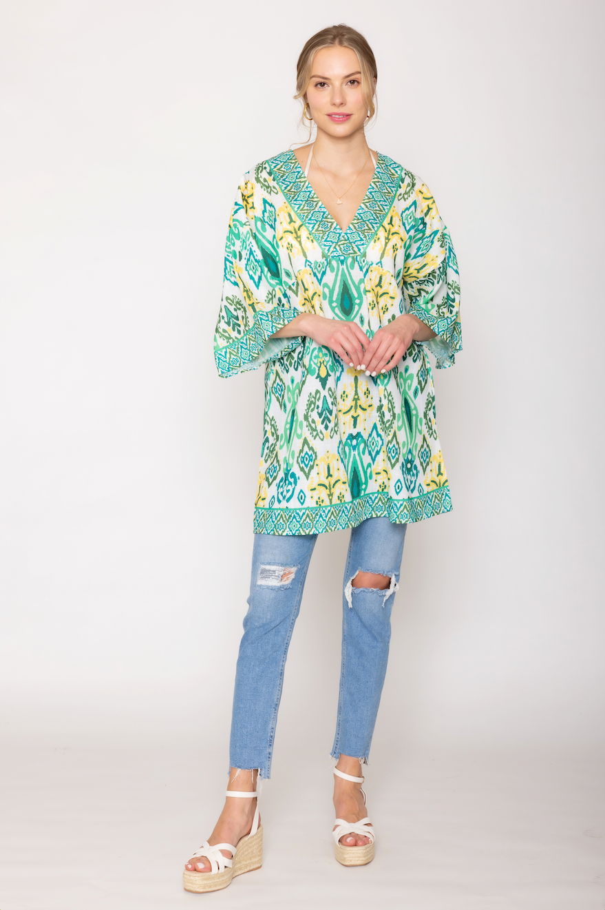 Ikat Print Poncho - Charming Charlie