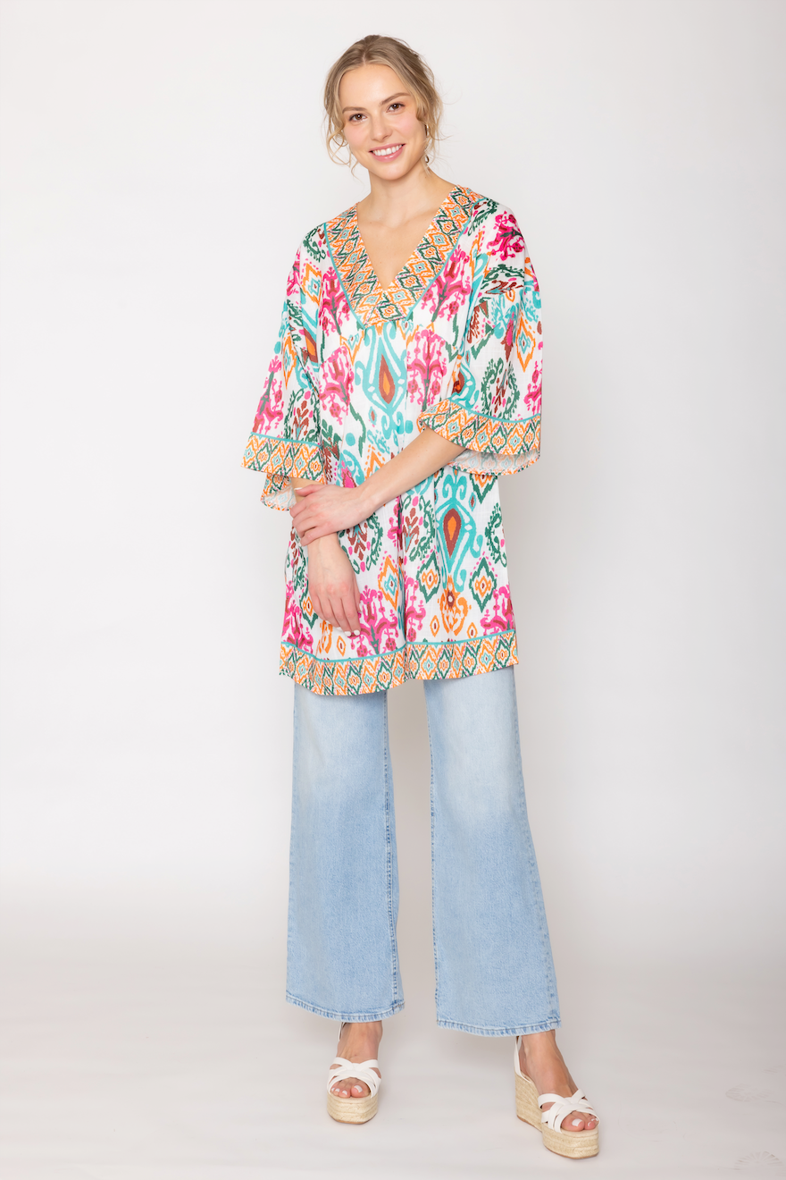 Ikat Print Poncho - Charming Charlie