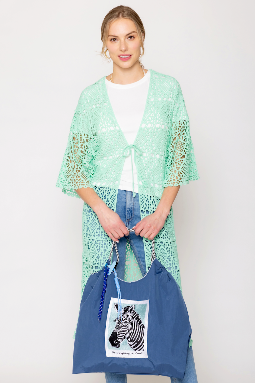 Zebra Rope Bag - Charming Charlie