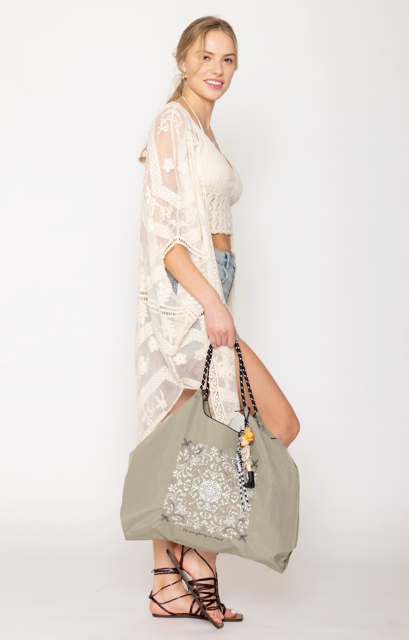 Paisley Pattern Rope Bag - Charming Charlie