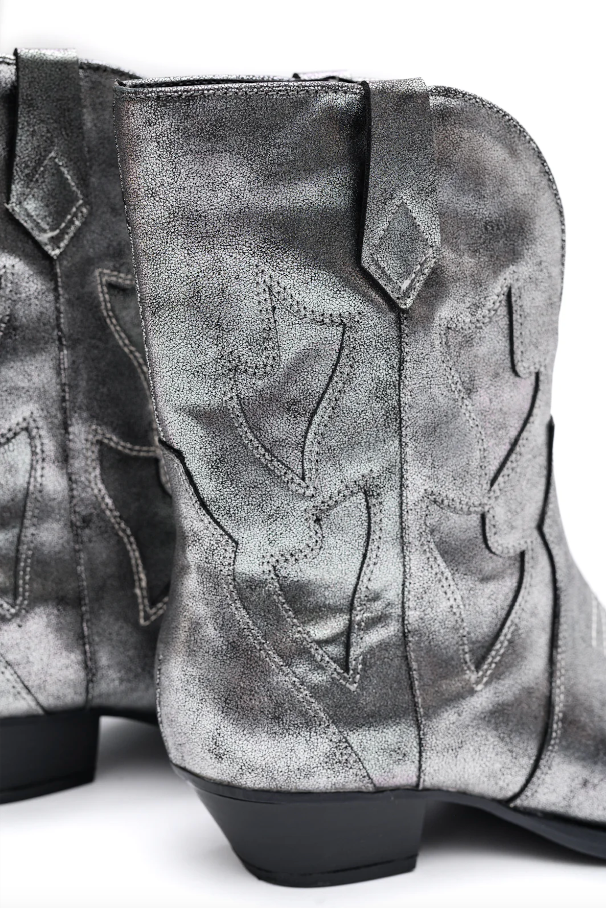 Jersey Metallic Boot in Silver - Charming Charlie