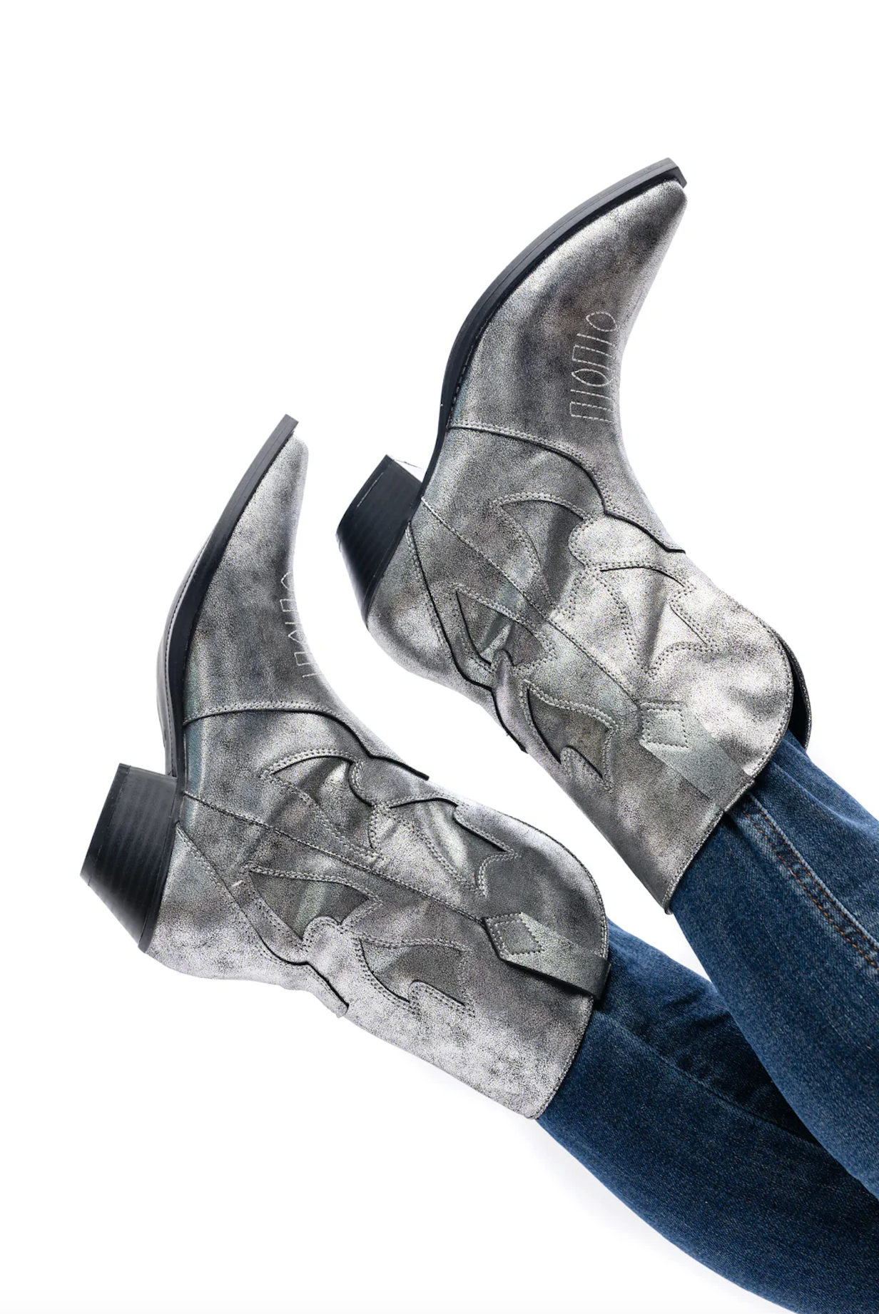 Jersey Metallic Boot in Silver - Charming Charlie