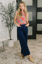 Sea Spray Collared Sleeveless Top in Island Bloom - Charming Charlie