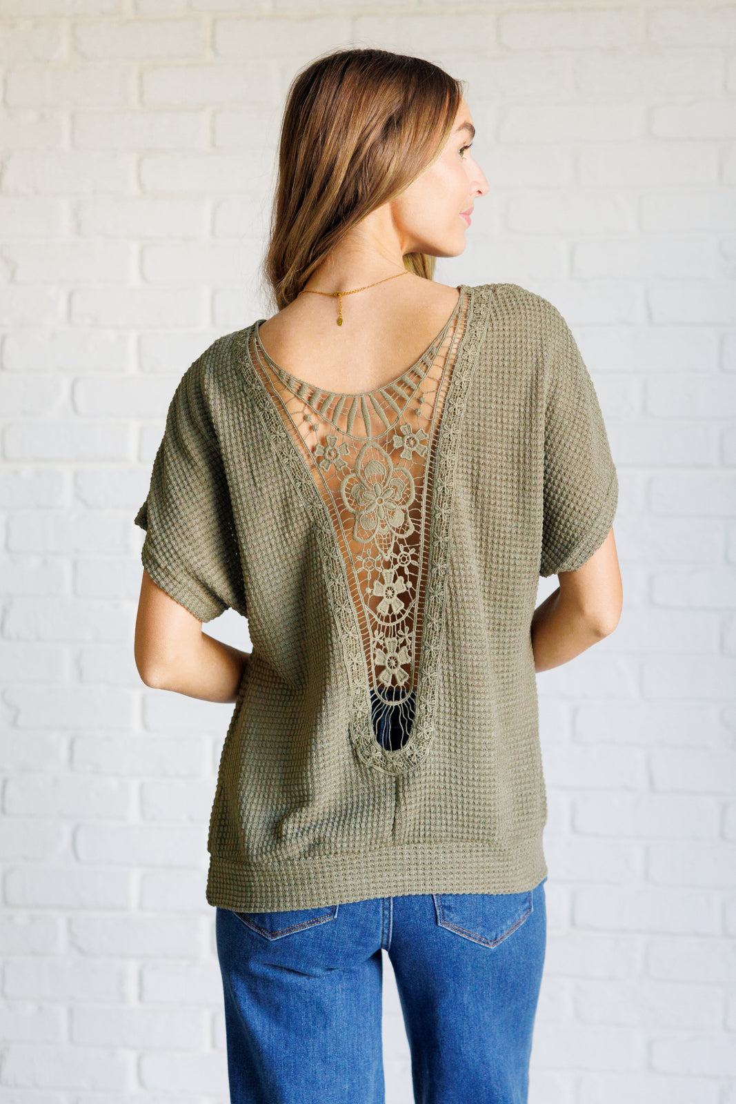 Secret Detail Lace Back Top - Charming Charlie
