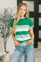 See Me in Action Crew Neck Cap Sleeve Top - Charming Charlie