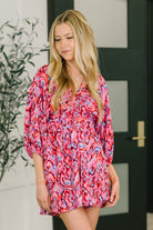 Seems Okay Abstract Print Romper - Charming Charlie
