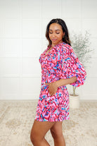 Seems Okay Abstract Print Romper - Charming Charlie
