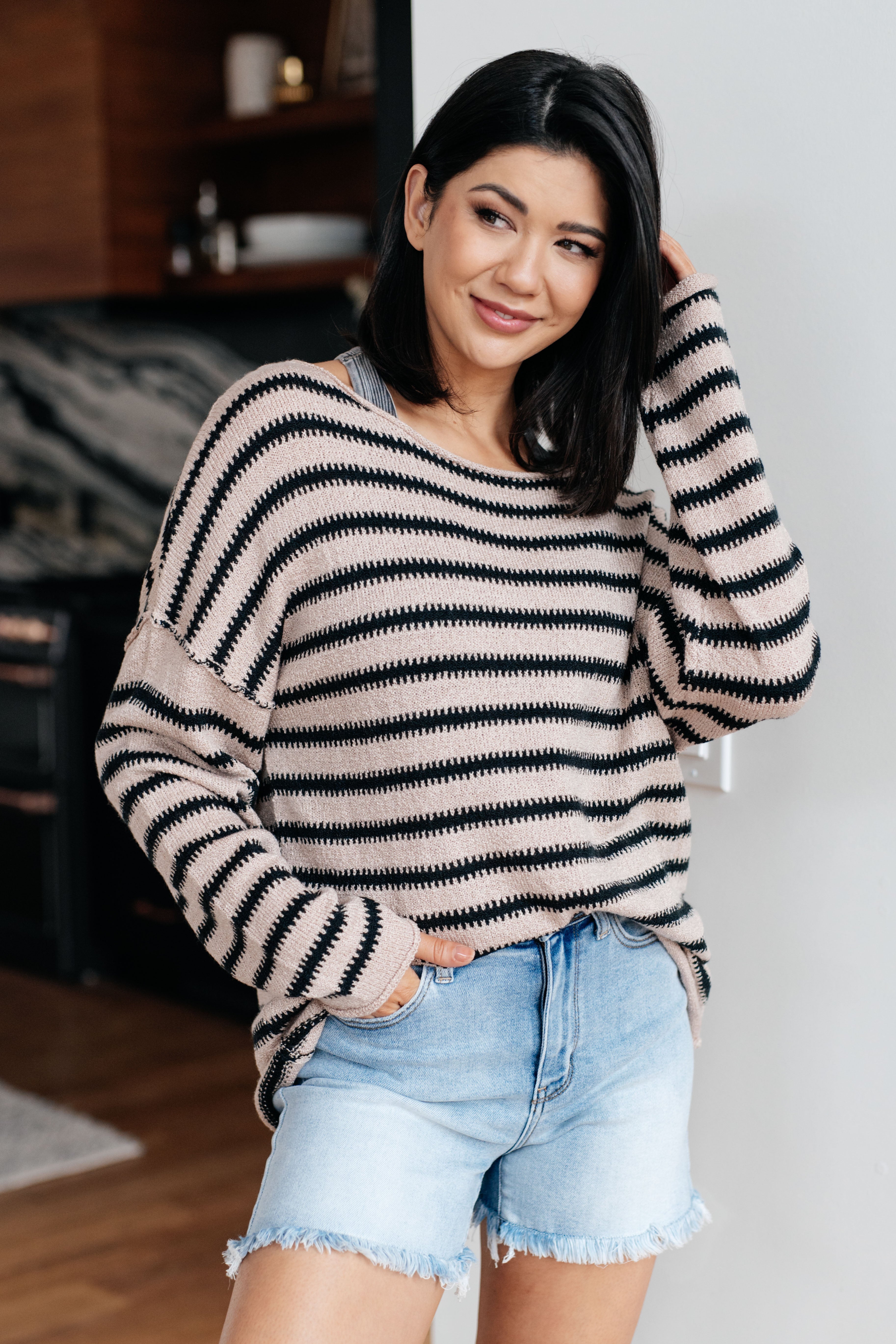 Self Assured Striped Sweater - Charming Charlie