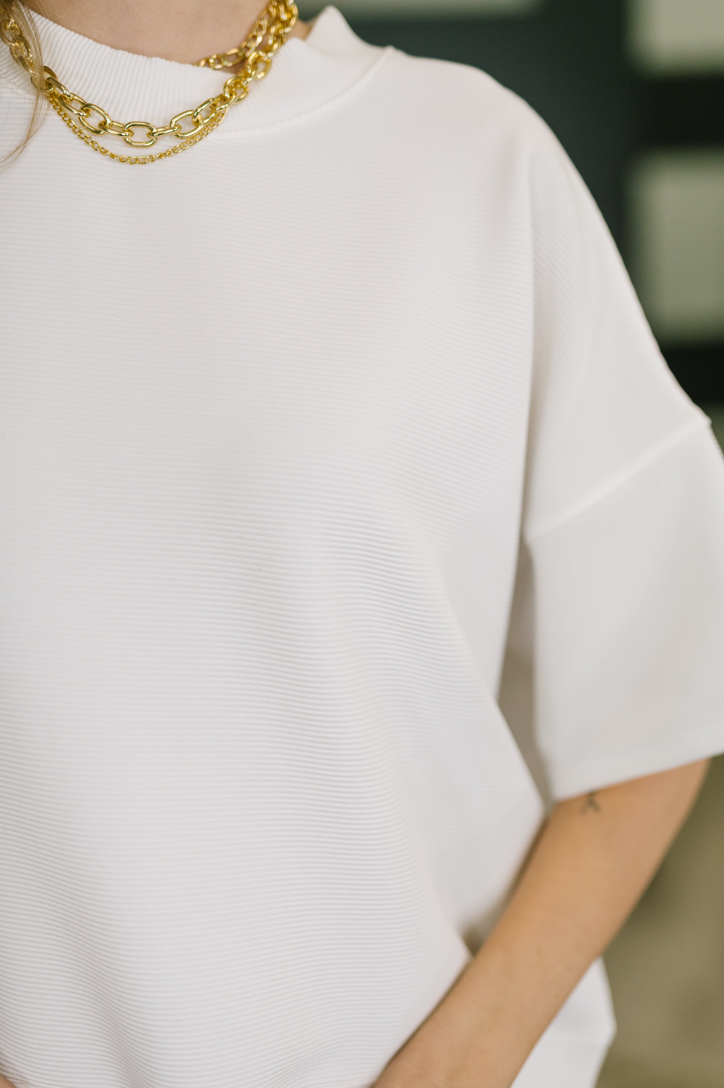 Sense of Clarity Boxy Top in Off White - Charming Charlie