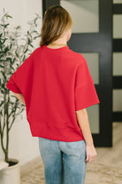 Sense of Clarity Boxy Top in Ruby - Charming Charlie