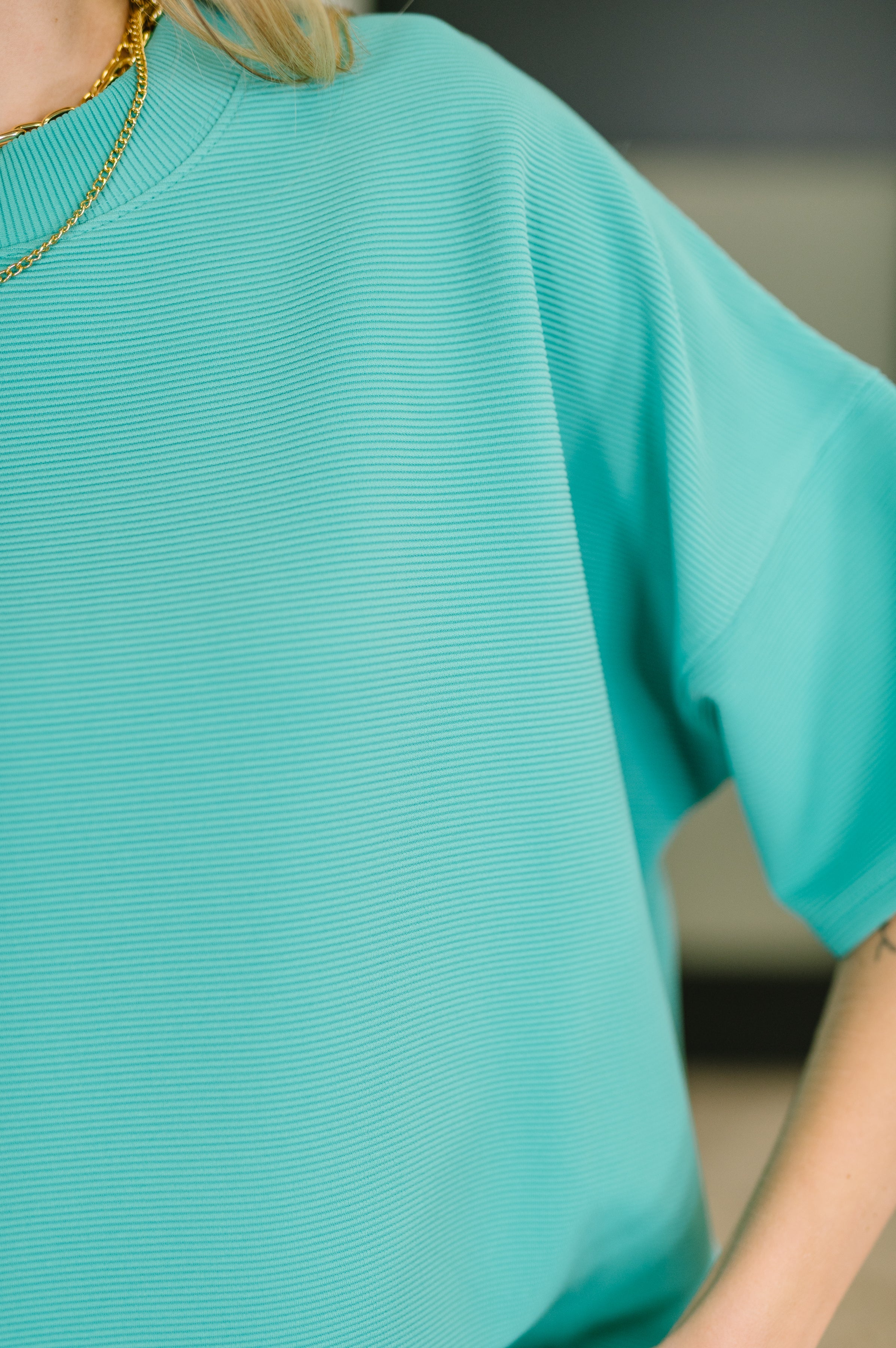 Sense of Clarity Boxy Top in Turquoise - Charming Charlie