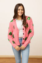 Sequin Trees Cardigan - Charming Charlie