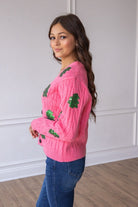 Sequin Trees Cardigan - Charming Charlie