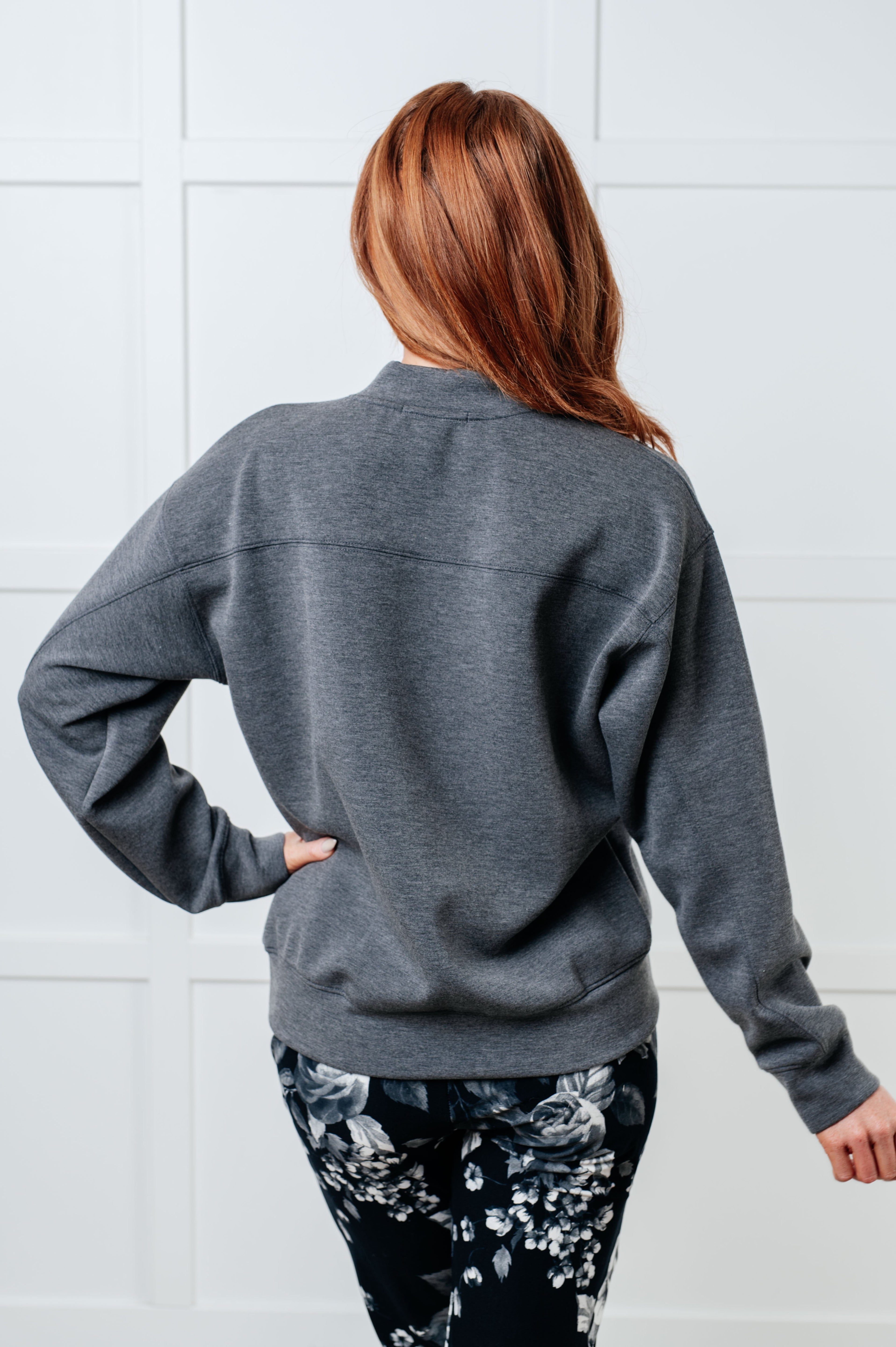 Settle In Mock Neck Sweatshirt - Charming Charlie