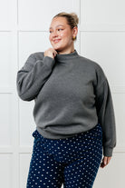 Settle In Mock Neck Sweatshirt - Charming Charlie