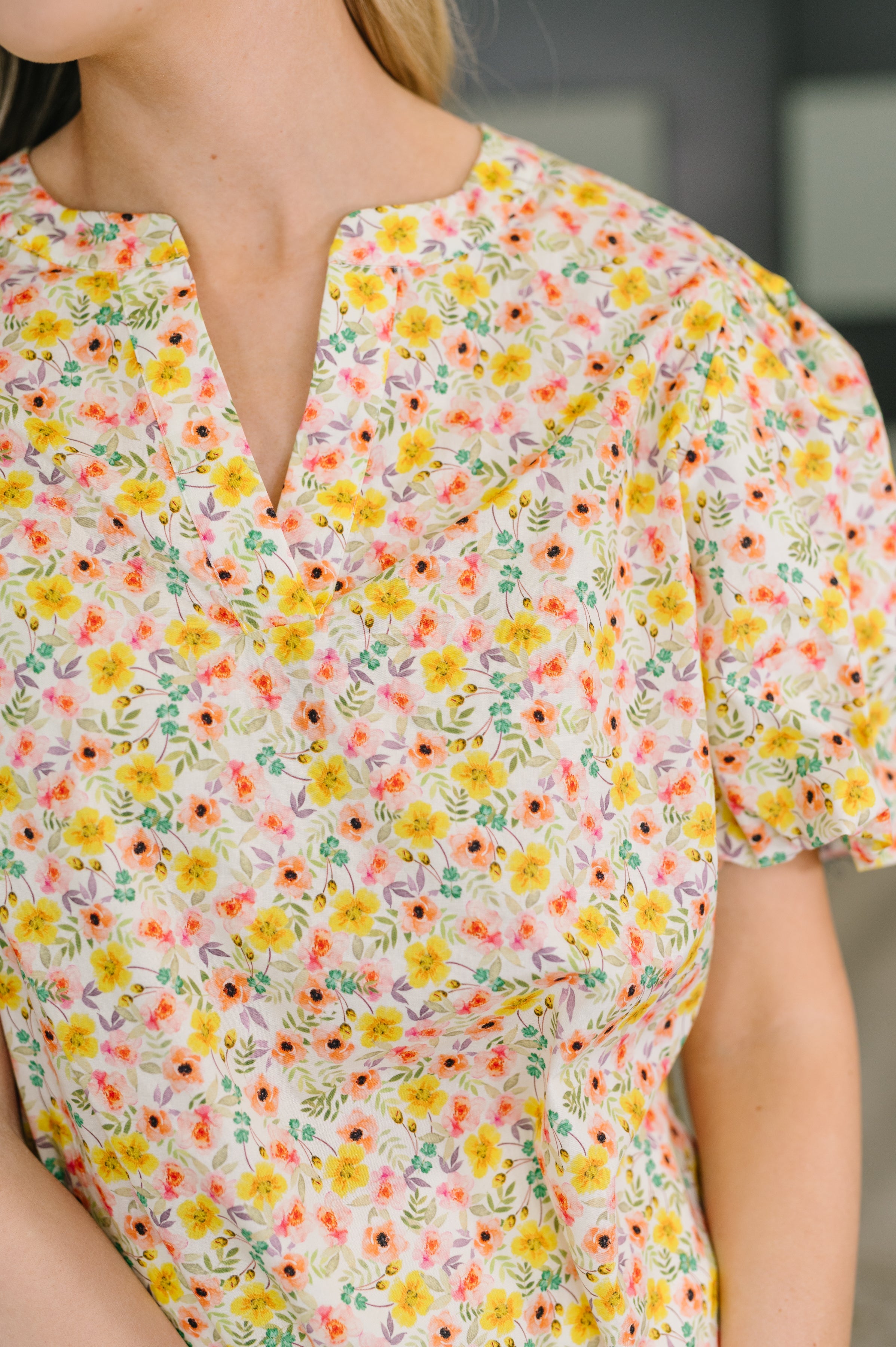 Seven Days a Week Balloon Sleeve Blouse - Charming Charlie