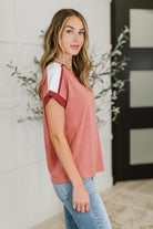 Sew Into You V-Neck Top in Light Rust - Charming Charlie