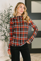 She's Always Changing Plaid Lettuce Hem Top - Charming Charlie
