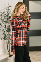 She's Always Changing Plaid Lettuce Hem Top - Charming Charlie