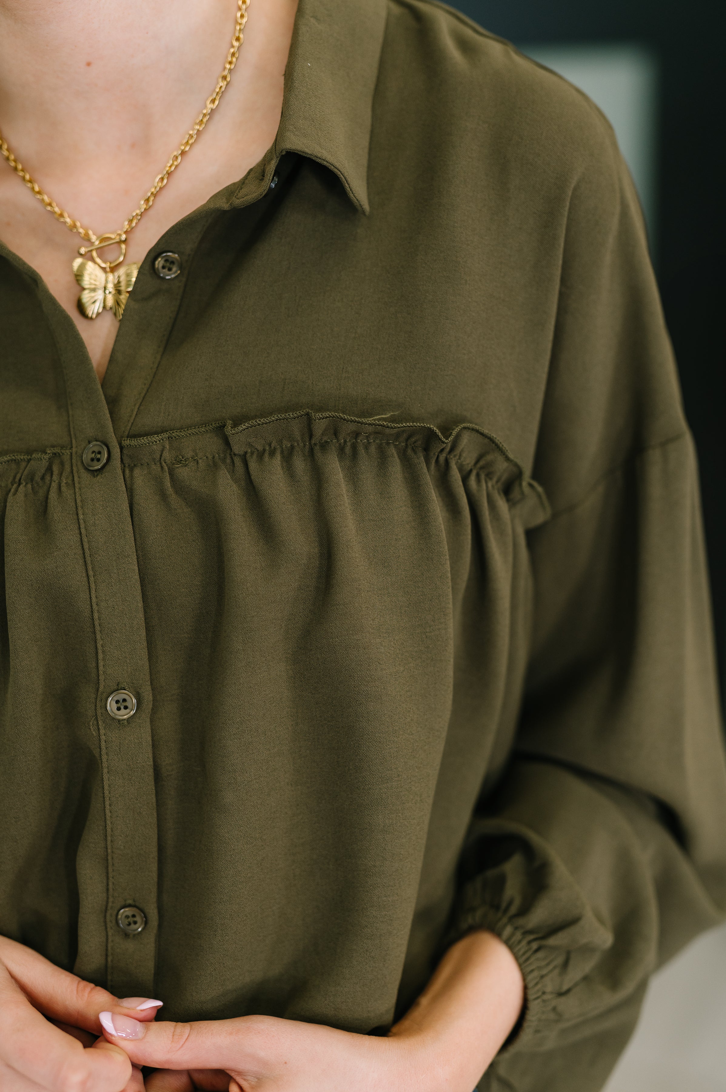 She's Got A Way Button Down Blouse - Charming Charlie