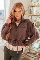 She's Got Game Cropped Jacket in Brown - Charming Charlie