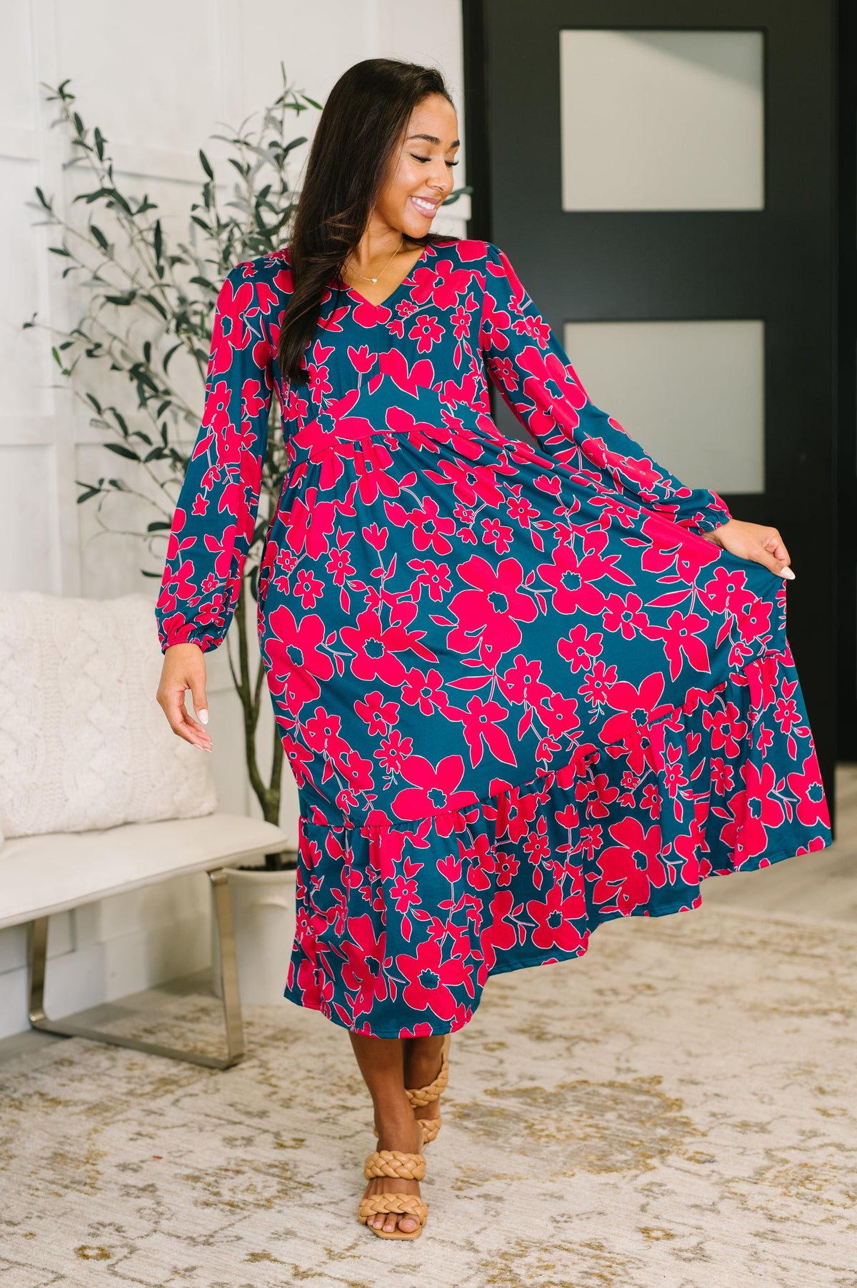 She's Just the Girl for Me V-Neck Dress - Charming Charlie