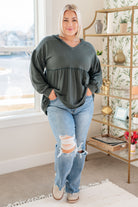 She's Not Wrong Hooded V-Neck Pullover - Charming Charlie