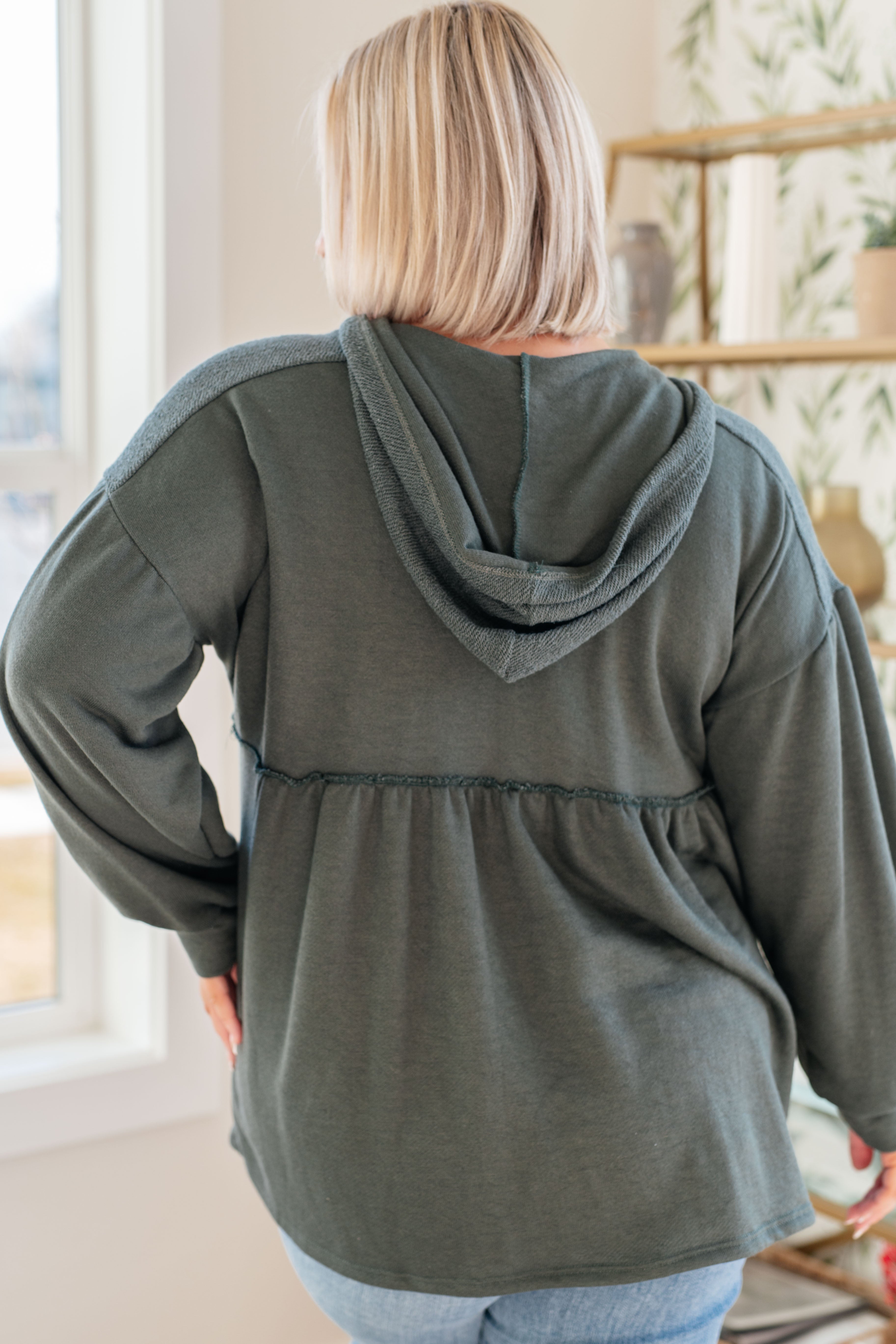 She's Not Wrong Hooded V-Neck Pullover - Charming Charlie