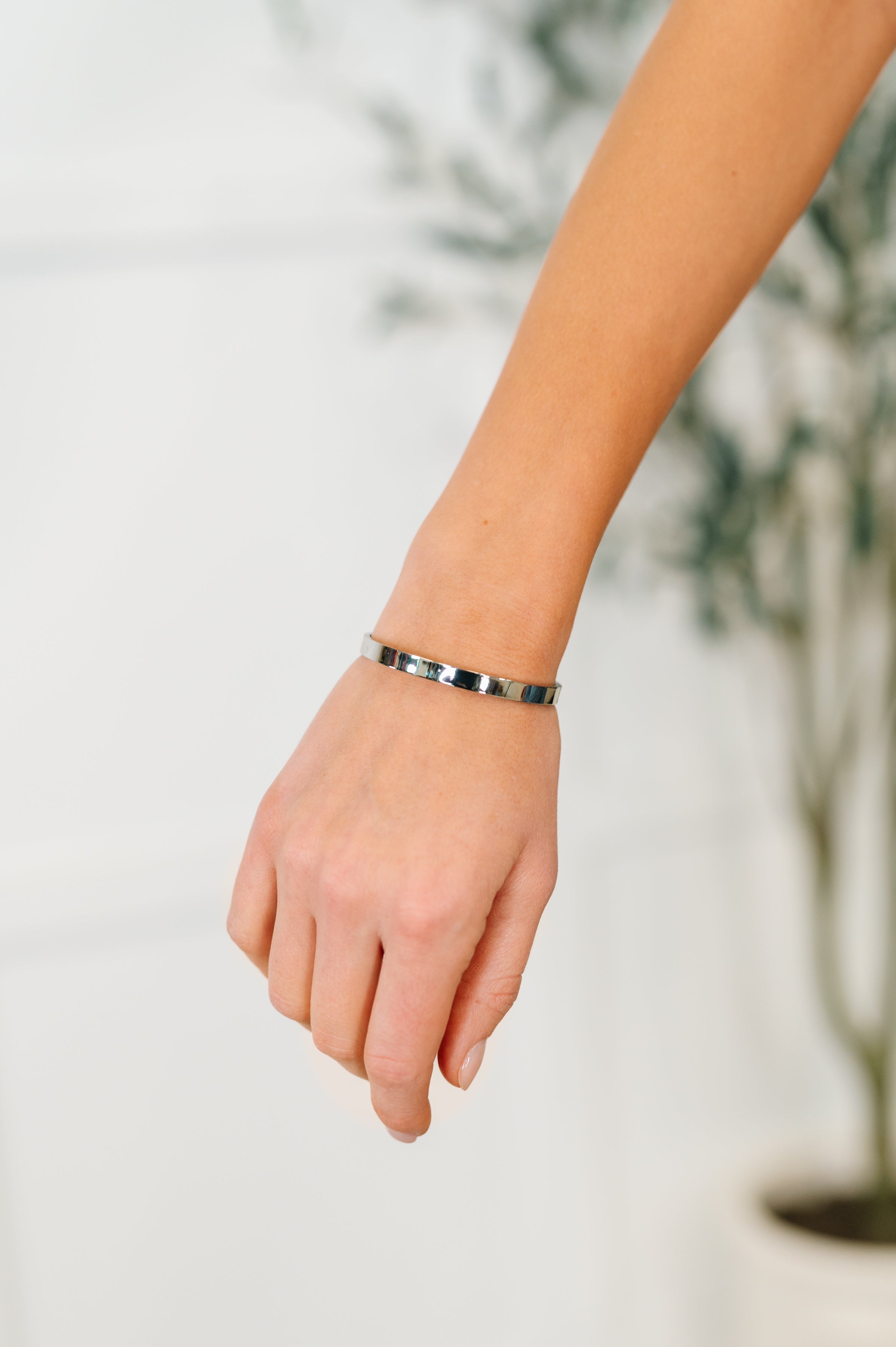 Shelby Classic Silver Bangle - Charming Charlie