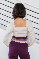 Shirley Smocked Ruffle Blouse - Charming Charlie
