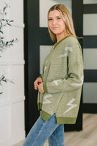 Shock Value V-Neck Sweater in Olive - Charming Charlie